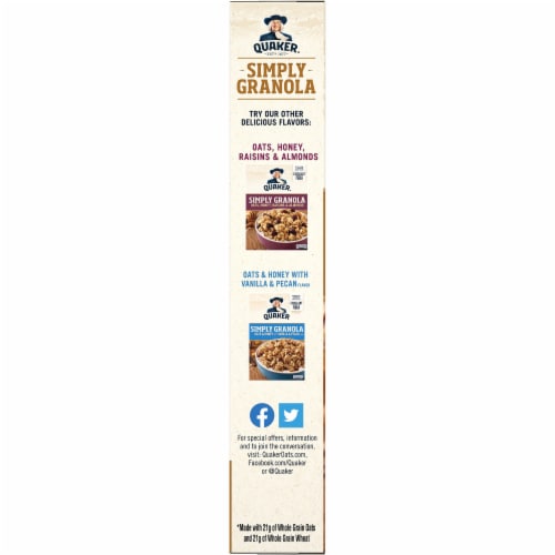 Quaker® Simply Granola Oats Honey and Almonds Breakfast Cereal Perspective: left