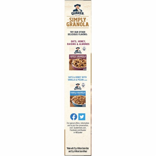Quaker® Simply Granola Oats Honey and Almonds Breakfast Cereal Perspective: left