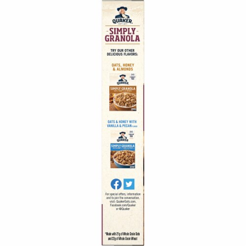 Quaker® Simply Granola Oats Honey Raisins and Almonds Breakfast Cereal Perspective: left