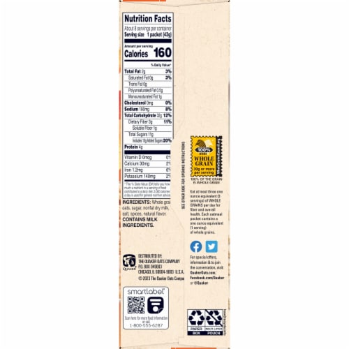 Quaker® Limited Edition Pumpkin Spice Instant Oatmeal Perspective: left