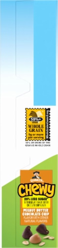 Quaker Chewy Peanut Butter Chocolate Chip Granola Bars Perspective: left
