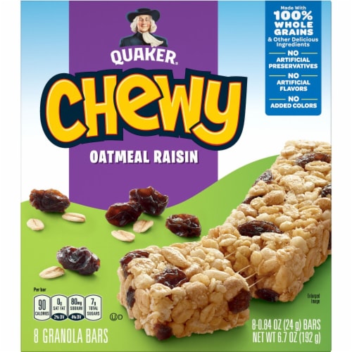 Quaker® Chewy Oatmeal Raisin Granola bars Perspective: left