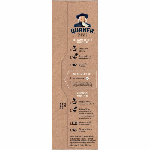 Quaker Super Grains Apples and Cinnamon Instant Oatmeal Perspective: left