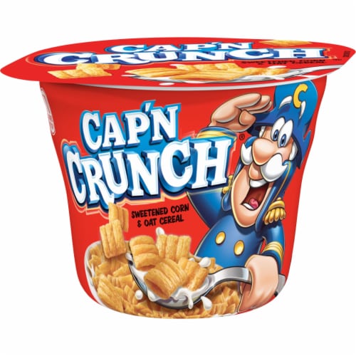 Cap'N Crunch® Breakfast Cereal Original Flavor Corn & Oat Cereal Cup Perspective: left