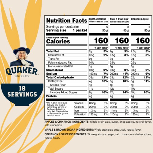 Quaker® Instant Oatmeal Variety Pack Perspective: left