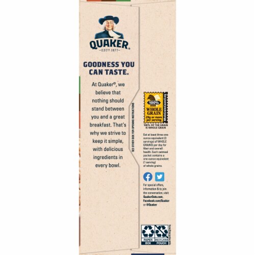 Quaker Instant Oatmeal Three Flavor Variety Pack Perspective: left