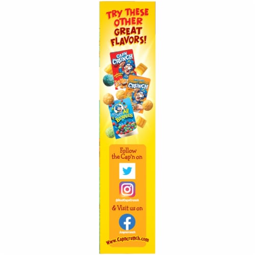 Cap'N Crunch Breakfast Cereal Crunchberries® Flavor Corn & Oat Cereal Perspective: left