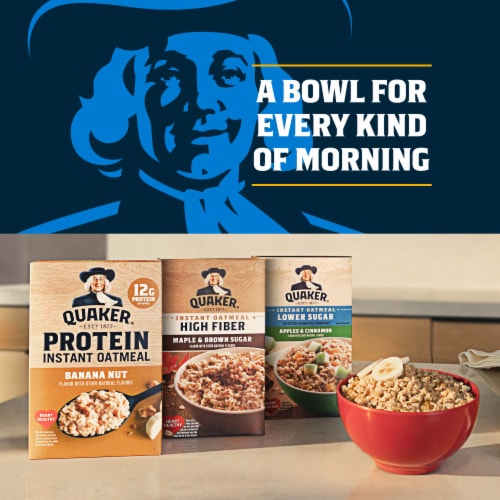 Quaker Gluten Free Maple & Brown Sugar Instant Oatmeal Perspective: left
