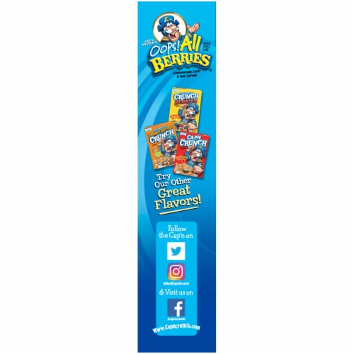 Cap'N Crunch Oops All Berries Cap'n Crunch Breakfast Cereal Perspective: left