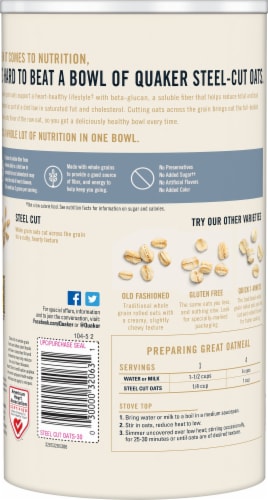 Quaker Oats Steel Cut Oatmeal Perspective: left