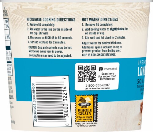 Quaker® Lower Sugar Cinnamon & Pecan Instant Oatmeal Perspective: left