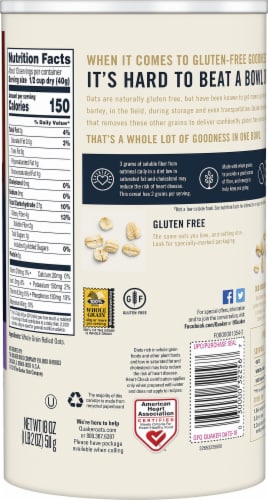 Quaker™ Gluten-Free Quick 1-Minute Oats Perspective: left