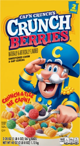 Cap'n Crunch's Crunch Berries Bag Cereal Perspective: left