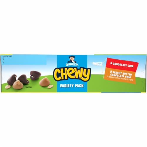 Quaker Chewy Less Sugar Granola Bar Variety Pack Perspective: left
