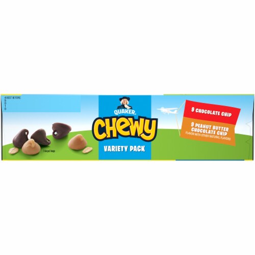 Quaker Chewy Less Sugar Granola Bar Variety Pack Perspective: left