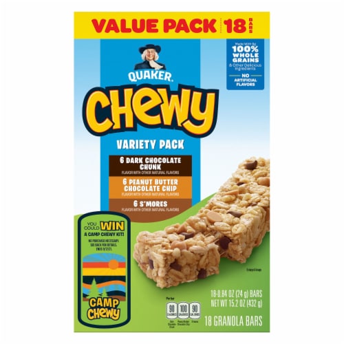 Quaker Chewy® Camping Granola Bars Variety Pack Perspective: left