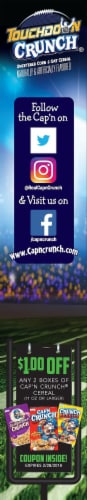 Cap'N Crunch Limited Edition Touchdown Crunch Cereal Perspective: left