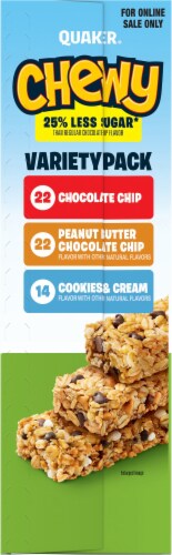 Quaker® Chewy Less Sugar Granola Bars Variety Pack Perspective: left