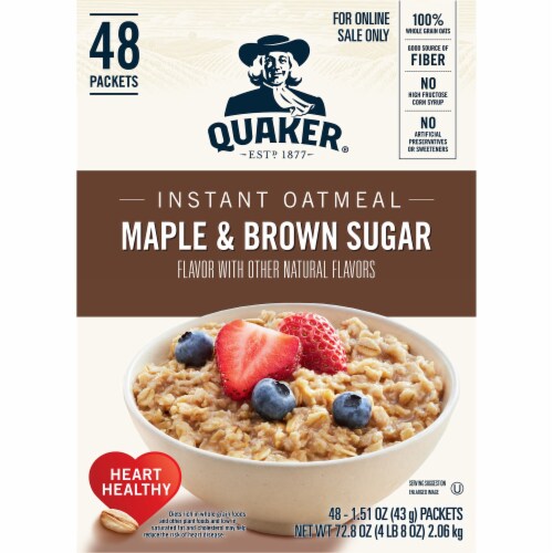 Quaker Instant Maple & Brown Sugar Oatmeal Packets Perspective: left