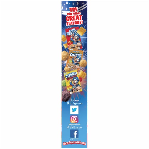 Cap'N Crunch Red White Blue Cap'n Crunch Breakfast Cereal Perspective: left