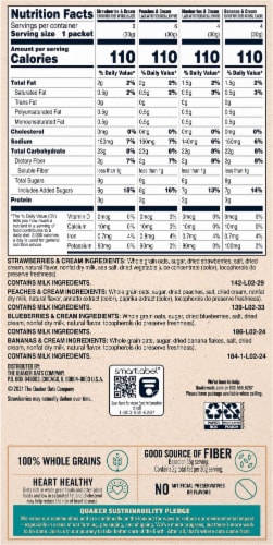 Quaker® Fruit & Cream Instant Oatmeal Variety Pack Perspective: left