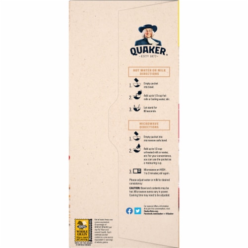 Quaker Instant Oatmeal Strawberries & Cream Perspective: left