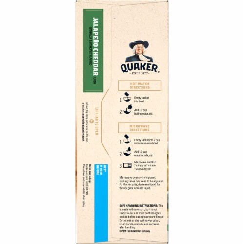Quaker® Hot & Spicy Jalapeno Cheddar Instant Grits Perspective: left
