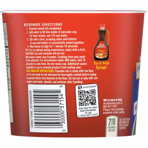 Aunt Jemima® Pancake on the Go Blueberry Pancake Mix Cup Perspective: left