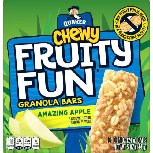 Quaker Chewy Fruity Fun Amazing Apple Granola Bars Perspective: left