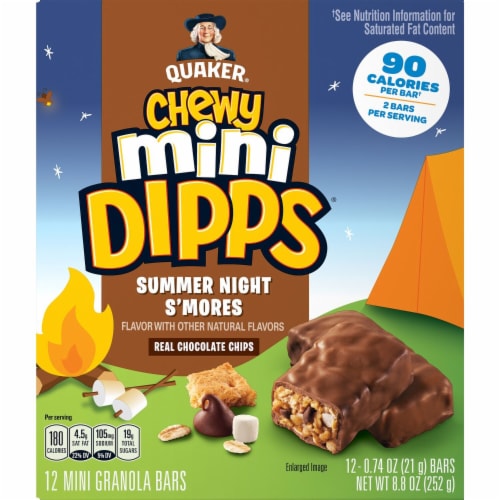 Quaker Chewy Mini Dipps Summer Night S'mores Granola Bars Perspective: left