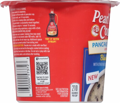 Pearl Milling Company Pancake On The Go Blueberry Pancake Mix Perspective: left