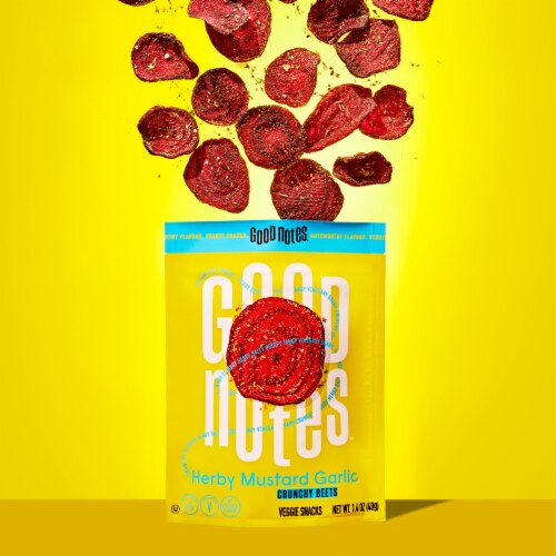 Good Notes™ Herby Mustard Garlic Crunchy Beets Veggie Snacks Perspective: left