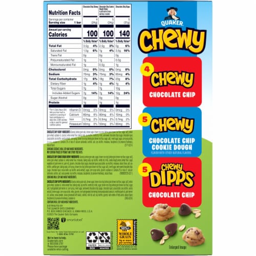 Quaker® Chewy Chocolate Chip Variety Pack Perspective: left