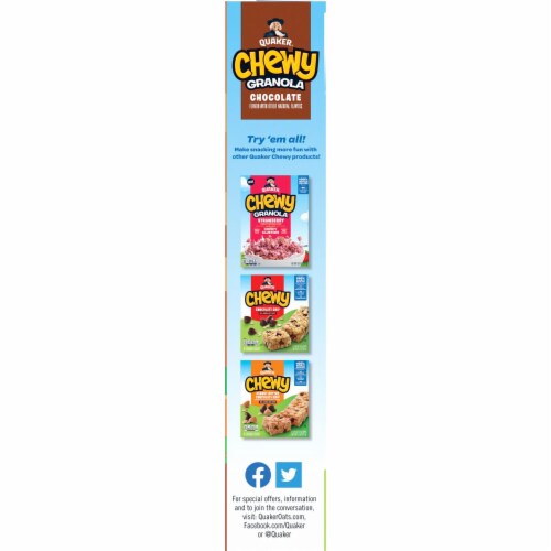 Quaker Chewy Granola Chocolate Crispy Clusters Perspective: left