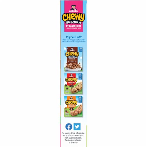 Quaker Chewy Granola Strawberry Crispy Clusters Perspective: left