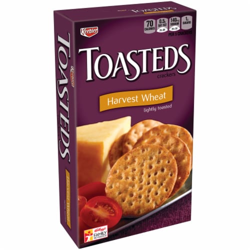 Keebler Toasteds Harvest Wheat Crackers Perspective: left
