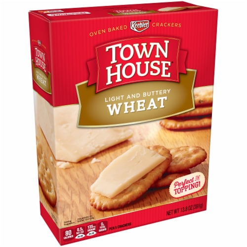 Town House Light & Buttery Wheat Crackers Perspective: left