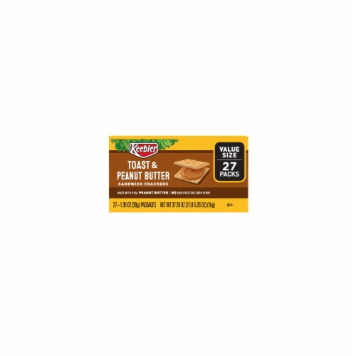Keebler Toast and Peanut Butter Sandwich Crackers 27 Count Perspective: left