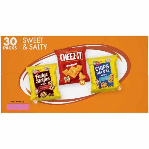 Keebler® Cookies and Cheeze-Itz® Baked Snack Crackers Sweet & Salty Snack Variety Pack Perspective: left