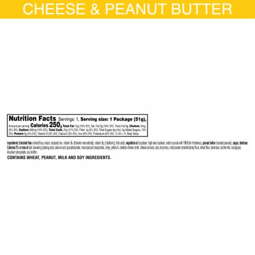 Keebler® Cheese and Peanut Butter Big Snack Pack Sandwich Snack Crackers Perspective: left