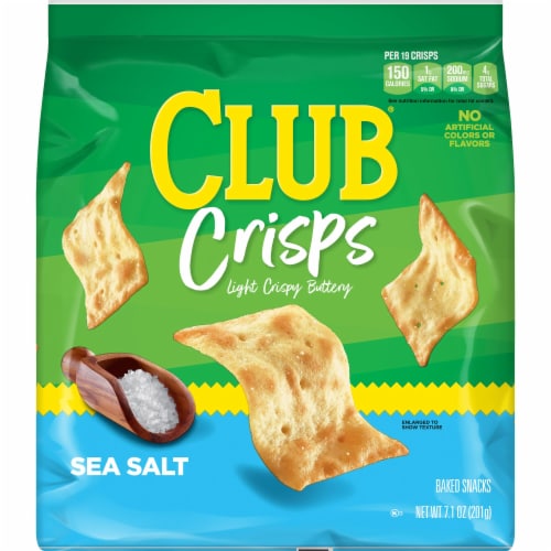 Kellogg's Club Sea Salt Cracker Crisps Perspective: left