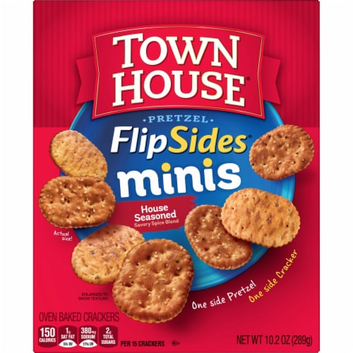 Town House FlipSides Minis House Seasoned Wheat Crackers Perspective: left