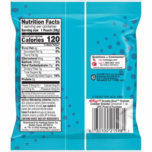 Kellogg's® SCOOBY-DOO! Cinnamon Baked Graham Cracker Snacks Perspective: left