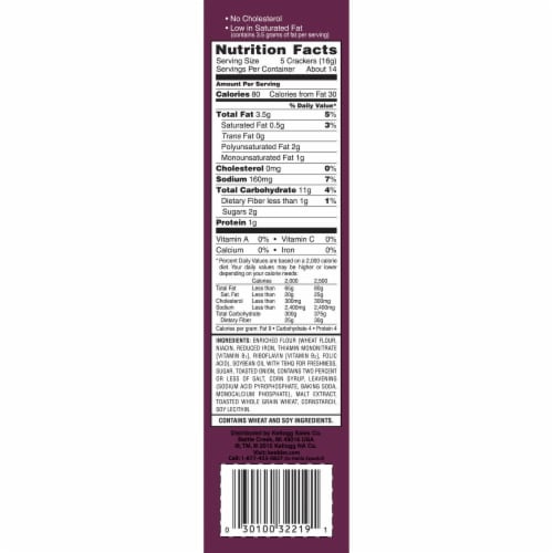 Keebler Toasteds Savory Onion Crackers Perspective: left