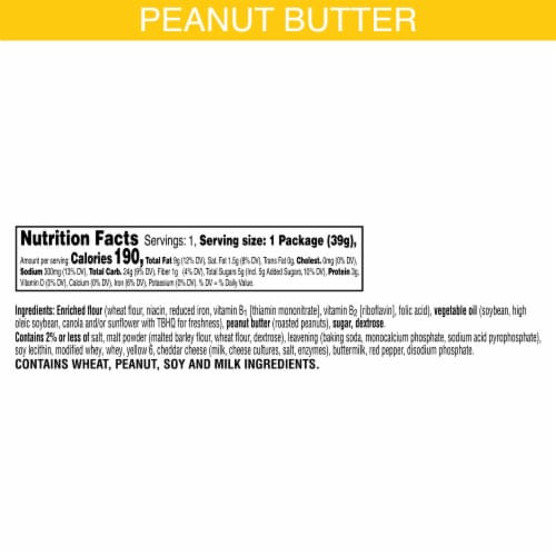 Keebler® Toast and Peanut Butter Sandwich Snack Crackers Perspective: left