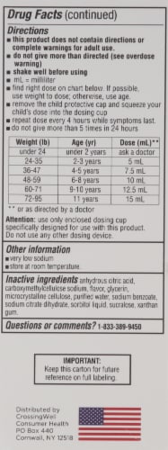 PediaCare® Children's Grape Liquid Acetaminiphen Perspective: left