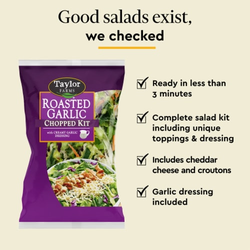 Taylor Farms® Roasted Garlic Chopped Salad Kit Bag Perspective: left