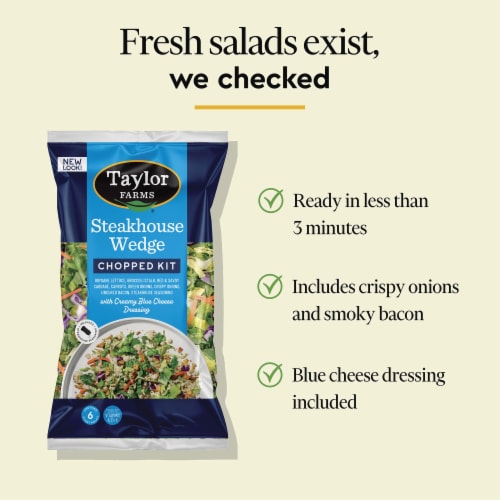 Taylor Farms® Steakhouse Wedge Chopped Salad Kit Bag Perspective: left