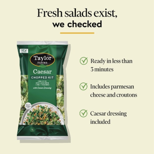 Taylor Farms® Caesar Chopped Salad Kit Bag Perspective: left