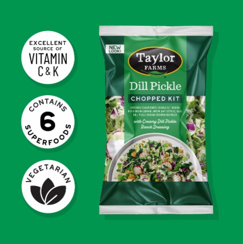 Taylor Farms® Dill Pickle Chopped Salad Kit Bag Perspective: left